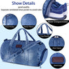 ZAINTO Denim Duffel Bag for Gym and travel