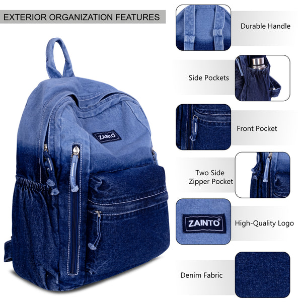 Denim Backpack for Women