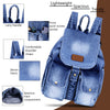 Stylish Denim Flap Backpack for Women & Men