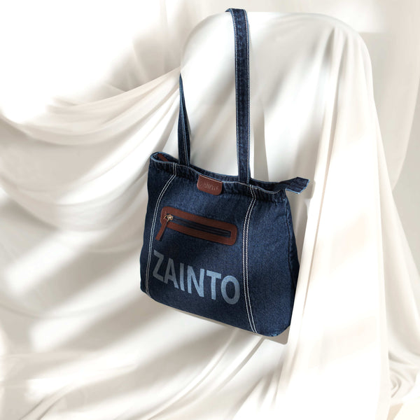 ZAINTO Premium Denim Tote Bag for women
