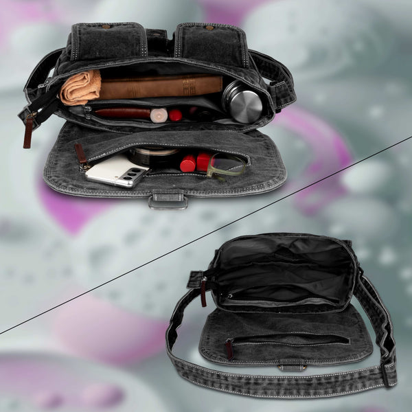 ZAINTO Denim Sling Bag for women and men, crossbody bag