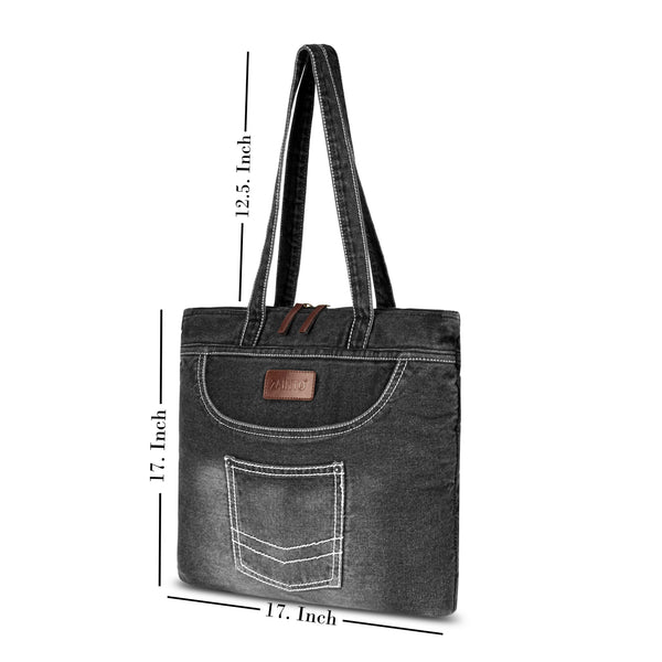 ZAINTO Premium Denim Tote Bag for women