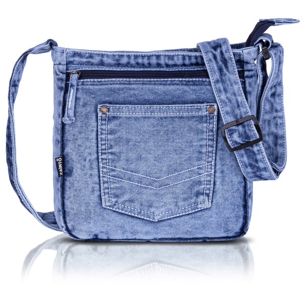 ZAINTO Denim Cross-Body sling Bag for men and women
