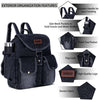 ZAINTO Stylish Denim Flap Backpack for Women & Men – Lightweight, Durable, and Spacious Bag for Travel, School, or Daily Use bag for women