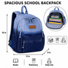 ZAINTO Denim Backpack for Women – Durable Everyday College Bag