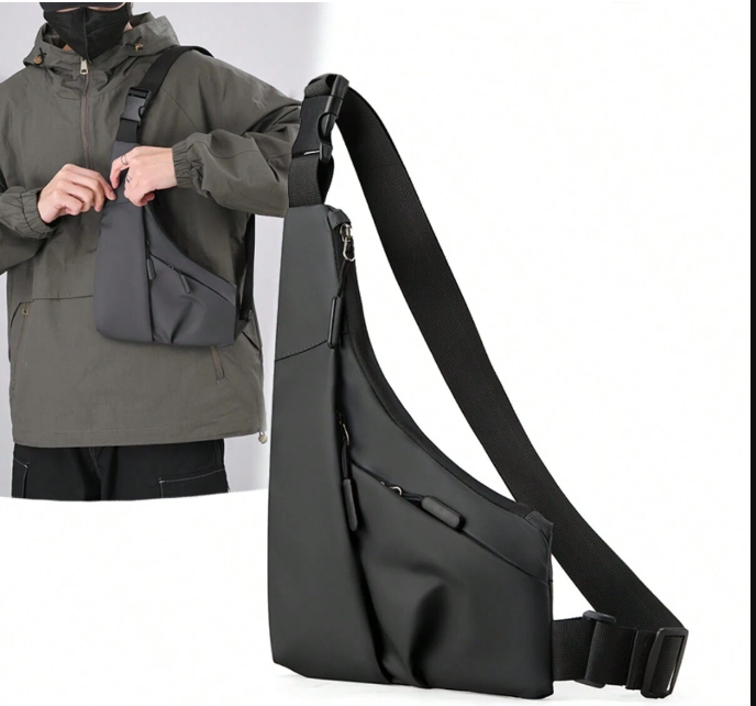 Waterproof Chest Bag Men'S Trendy Single-Shoulder Bag Fashion Triangle-Shaped Bag