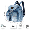 Stylish Denim Flap Backpack for Women & Men