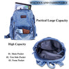 ZAINTO® Denim Backpack for Women | Stylish College Bag | Eco-Friendly Upcycled Office Backpack | Lightweight Blue Jeans Bag for Girls | Vintage, Durable & Spacious Daily Backpack