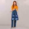 ZAINTO® Denim Tote Bag for Women with Zip | Stylish Shoulder Bag for College, Travel, Work | Spacious, Eco-Friendly, Lightweight Casual Jean Tote | Blue Durable Handbag for Girls & Ladies