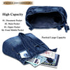 ZAINTO® Denim Tote Bag for Women with Zip | Stylish Shoulder Bag for College, Travel, Work | Spacious, Eco-Friendly, Lightweight Casual Jean Tote | Blue Durable Handbag for Girls & Ladies