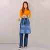 ZAINTO® Women's Denim Tote Bag with Zip Closure | Stylish, Spacious & Durable Shoulder Bag for College, Work & Travel | Eco-Friendly, Lightweight & Reusable Blue Jean Handbag