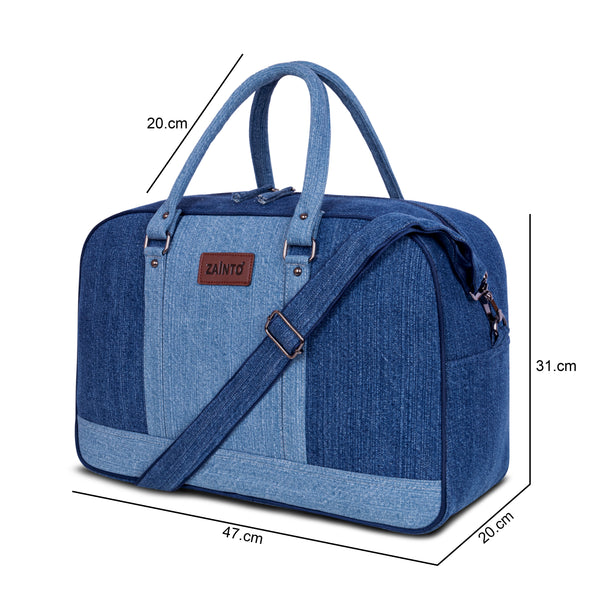 Zainto Denim Duffel Bag for Men & Women