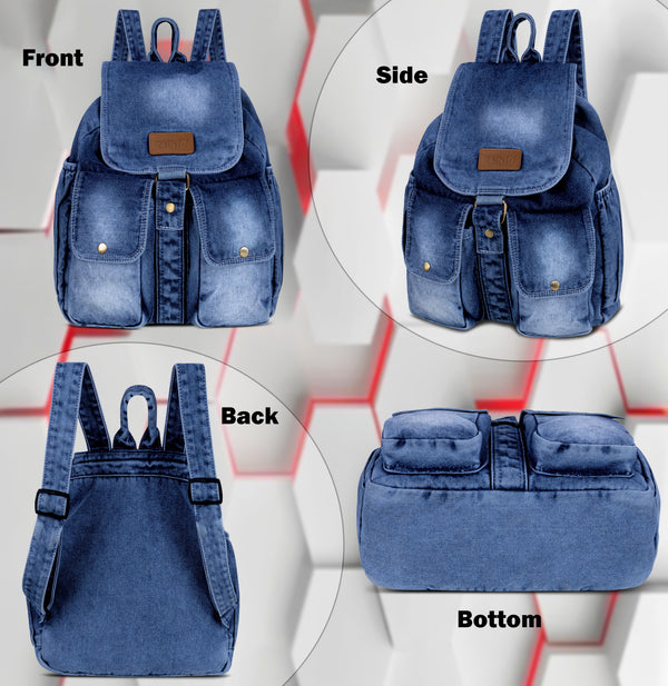 ZAINTO Denim Backpacks for men and women Stylish Outdoor Travel bag