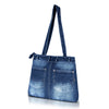 ZAINTO® Denim Tote Bag for Women with Zip | Stylish Shoulder Bag for College, Travel, Work | Spacious, Eco-Friendly, Lightweight Casual Jean Tote | Blue Durable Handbag for Girls & Ladies