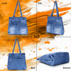ZAINTO® Denim Tote Bag for Women with Zip | Stylish Shoulder Bag for College, Work & Travel | Eco-Friendly, Spacious, Washable Jean Handbag with Pockets