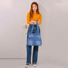 ZAINTO® Women's Denim Tote Bag with Zip Closure | Stylish, Spacious & Durable Shoulder Bag for College, Work & Travel | Eco-Friendly, Lightweight & Reusable Blue Jean Handbag