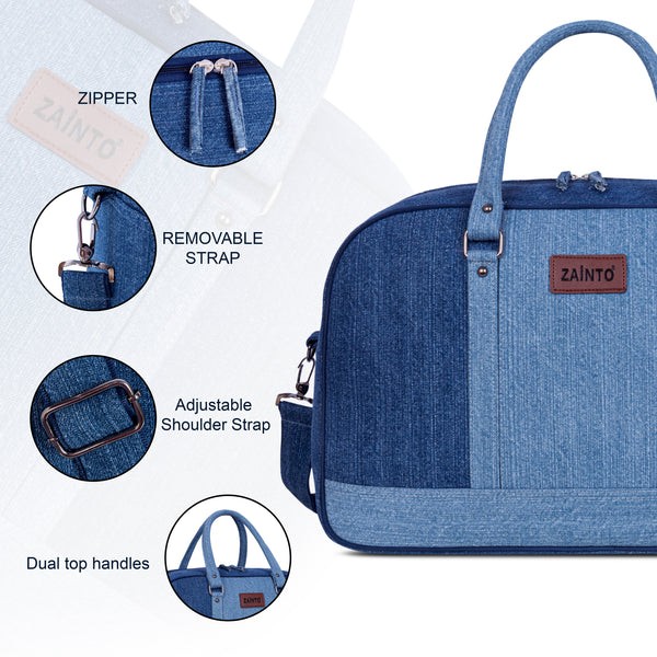 Zainto Denim Duffel Bag for Men & Women