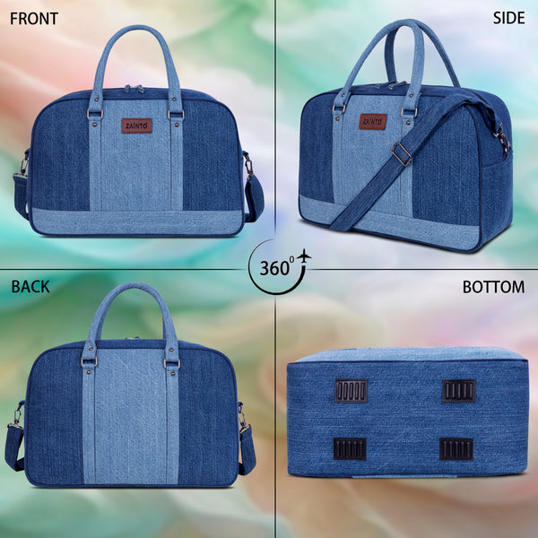 Zainto Denim Duffel Bag for Men & Women