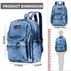 ZAINTO Denim Backpacks for women