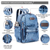 ZAINTO Denim Backpacks for women Stylish Outdoor Travel Commute Daypack Large Capacity Schoolbag College Students Junior High School Students Bookbag