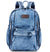 ZAINTO Denim Backpacks for women Stylish Outdoor Travel Commute Daypack Large Capacity Schoolbag College Students Junior High School Students Bookbag