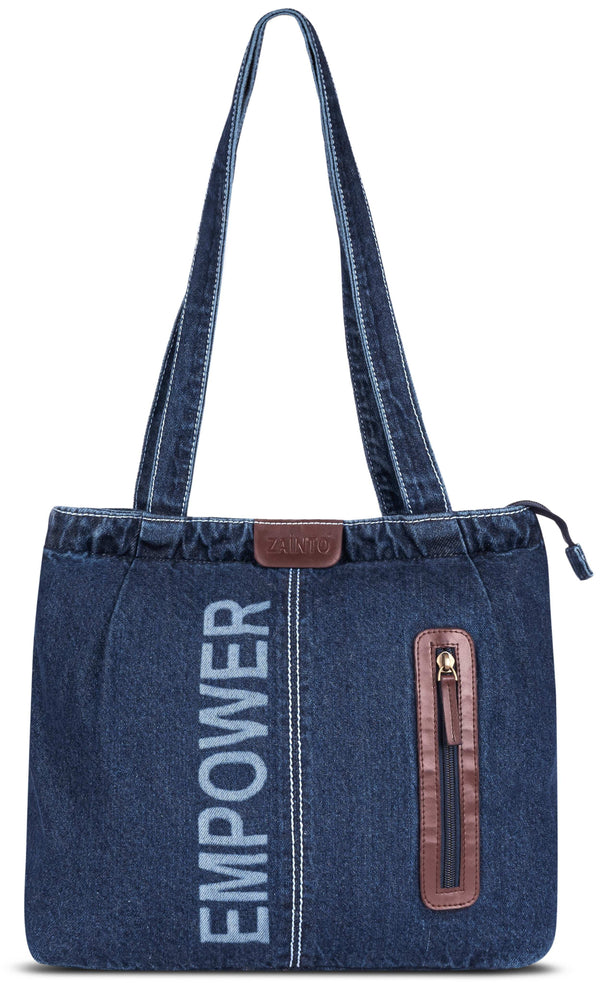 ZAINTO Denim Tote Bag for Women