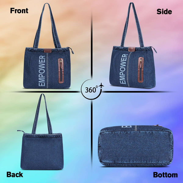 ZAINTO Denim Tote Bag for Women