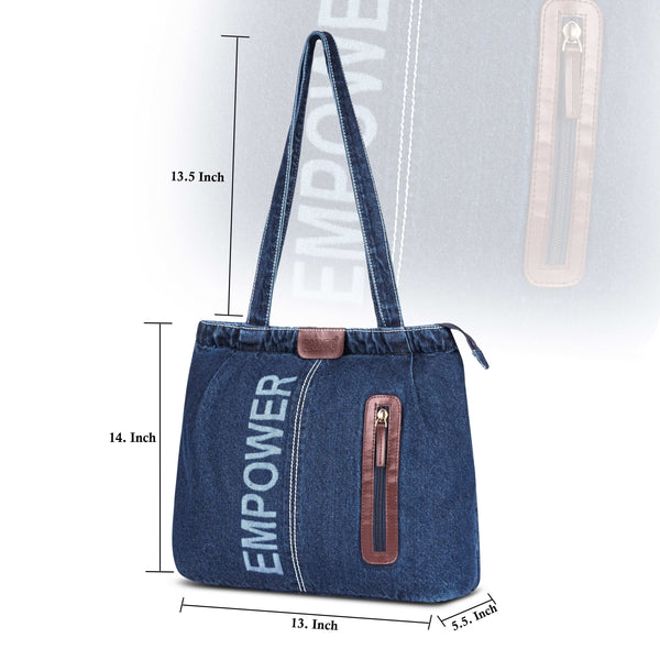 ZAINTO Denim Tote Bag for Women