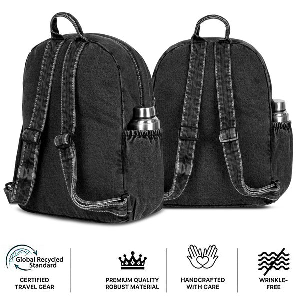 ZAIINTO Denim Backpacks for men and women Stylish Outdoor Travel bag