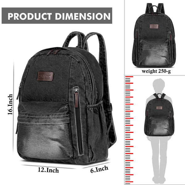 ZAIINTO Denim Backpacks for men and women Stylish Outdoor Travel bag