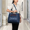 ZAINTO Premium Denim Tote Bag with vegan Leather Detailing - Stylish and Durable Everyday Shoulder Bag for Women stylish Eco-Friendly, Durable, Lightweight
