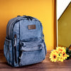 ZAINTO Denim Backpacks for women Stylish Outdoor Travel Commute Daypack Large Capacity Schoolbag College Students Junior High School Students Bookbag