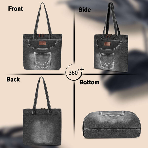 ZAINTO Premium Denim Tote Bag for women