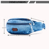 Zainto Denim Waist Bag for Men & Women - Stylish and Durable Fanny Pack for Travel, Hiking, and Everyday Use