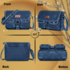 ZAINTO Denim Sling Bag for women and men Unisex Design, Crossbody Bag Adjustable Strap Students Stylish, Durable, and Eco-Friendly Book Bag