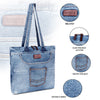 Stylish Denim Tote Bag for Women - Eco-Friendly, Durable, Lightweight, and Spacious Shoulder Bag for Shopping, Travel, or Everyday Use