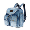 Stylish Denim Flap Backpack for Women & Men