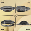 Zainto Denim Waist Bag for Men & Women - Stylish and Durable Fanny Pack for Travel, Hiking, and Everyday Use (Black)