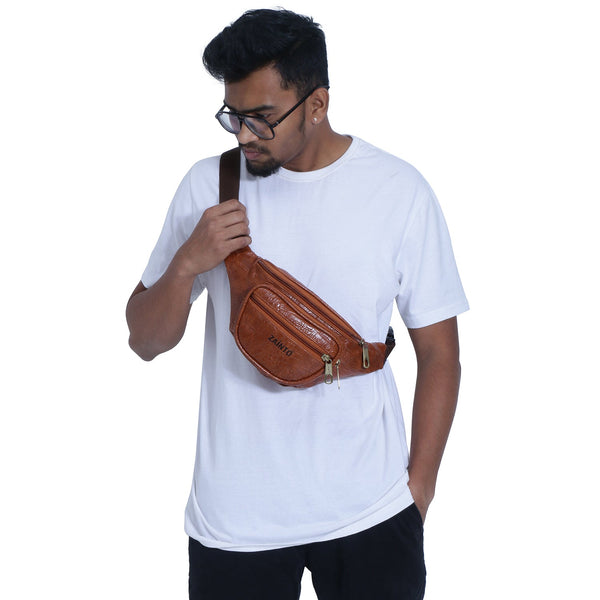 Vegan Leather Waist crossbody Bag for Men and Women - ZAINTO Bag