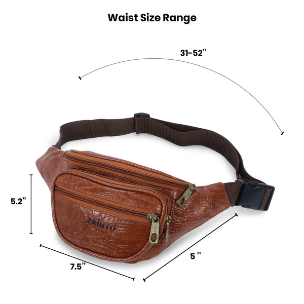 Vegan Leather Waist crossbody Bag for Men and Women - ZAINTO Bag