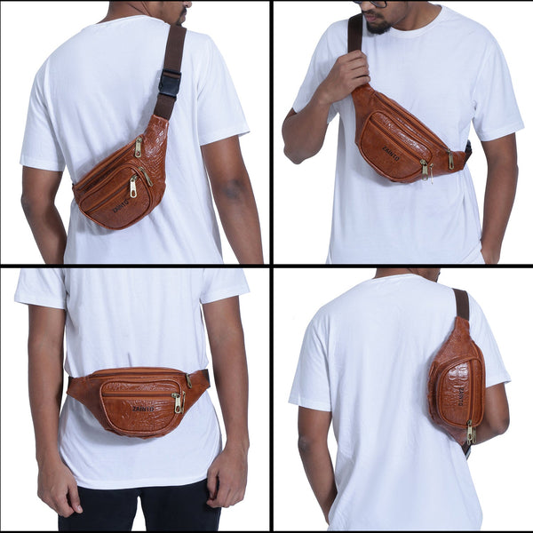Vegan Leather Waist crossbody Bag for Men and Women - ZAINTO Bag