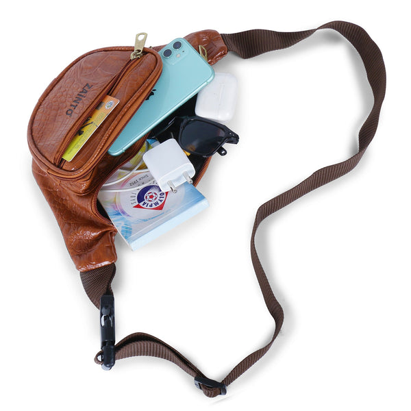 Vegan Leather Waist crossbody Bag for Men and Women - ZAINTO Bag