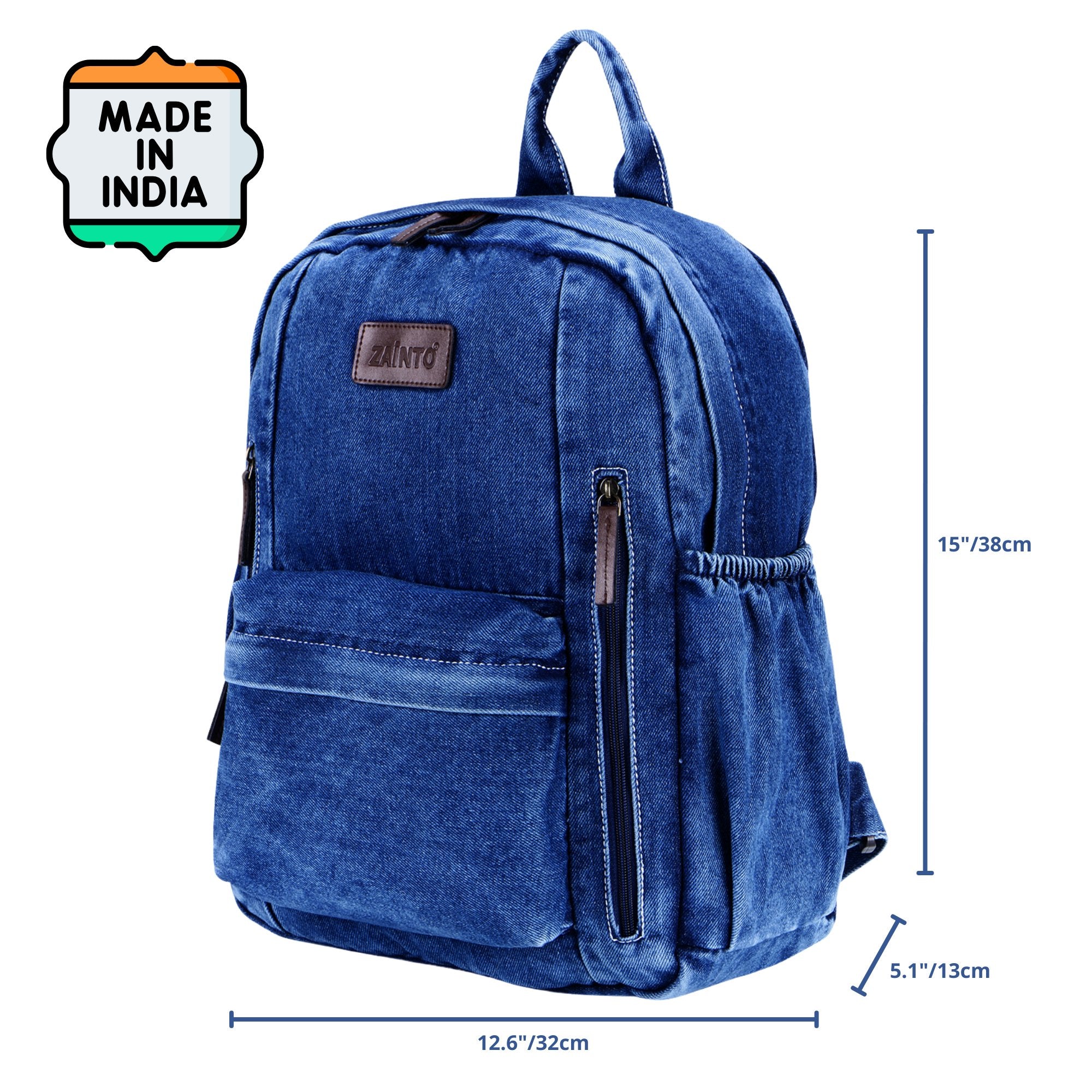 Denim bookbag sales